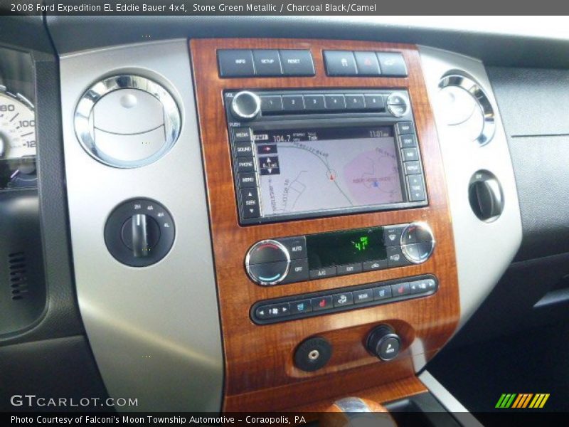 Stone Green Metallic / Charcoal Black/Camel 2008 Ford Expedition EL Eddie Bauer 4x4
