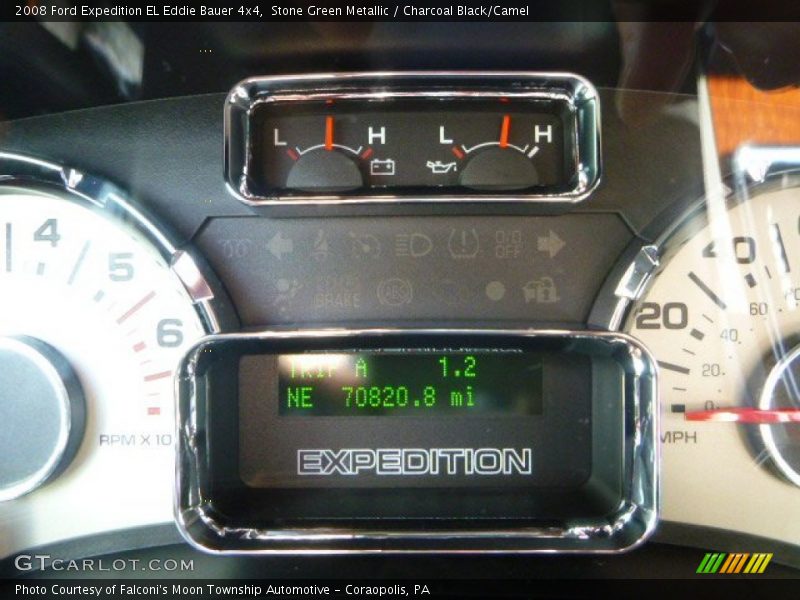 Stone Green Metallic / Charcoal Black/Camel 2008 Ford Expedition EL Eddie Bauer 4x4
