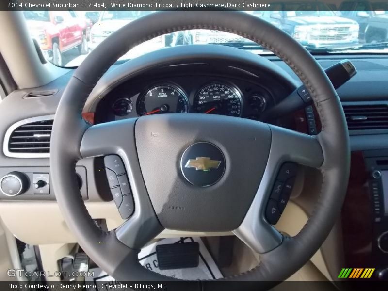White Diamond Tricoat / Light Cashmere/Dark Cashmere 2014 Chevrolet Suburban LTZ 4x4