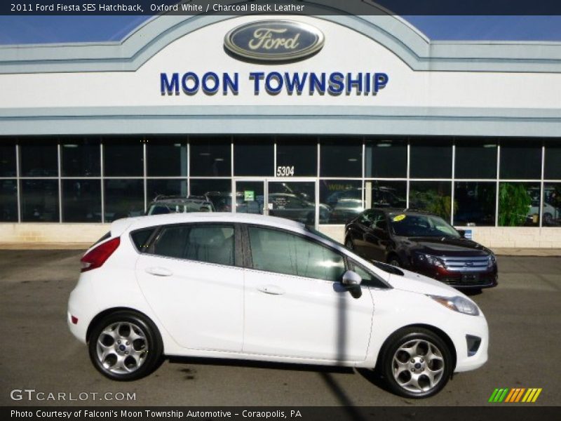 Oxford White / Charcoal Black Leather 2011 Ford Fiesta SES Hatchback