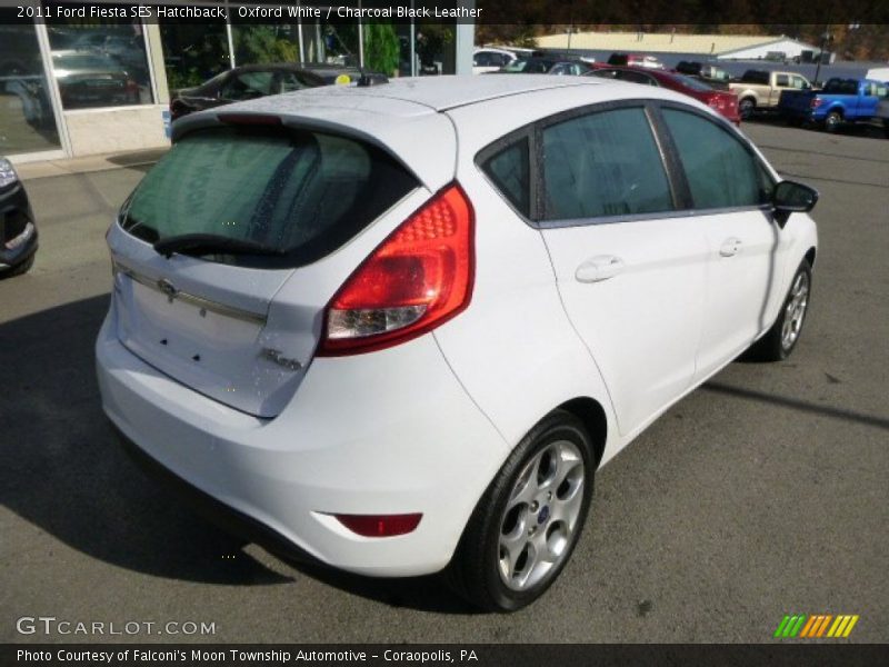 Oxford White / Charcoal Black Leather 2011 Ford Fiesta SES Hatchback