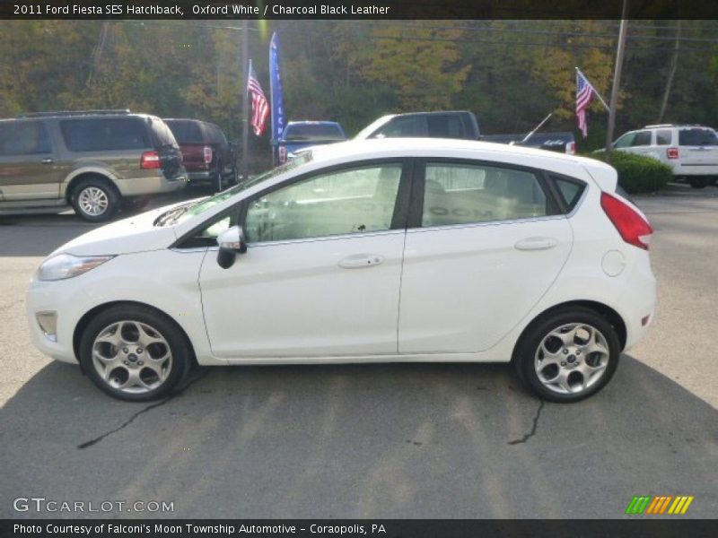 Oxford White / Charcoal Black Leather 2011 Ford Fiesta SES Hatchback