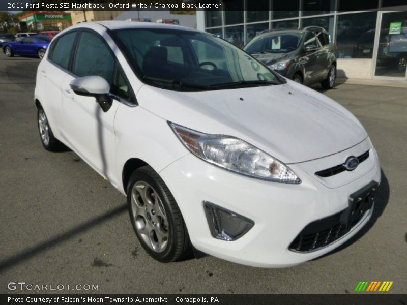 Oxford White / Charcoal Black Leather 2011 Ford Fiesta SES Hatchback