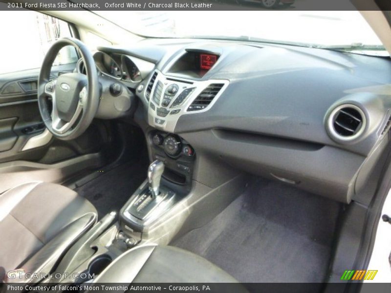 Oxford White / Charcoal Black Leather 2011 Ford Fiesta SES Hatchback