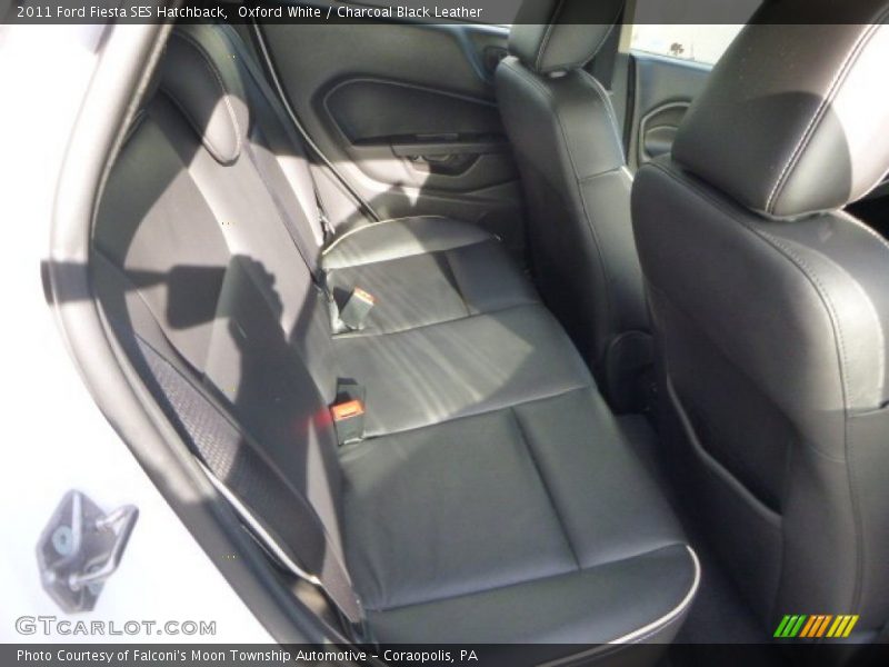 Oxford White / Charcoal Black Leather 2011 Ford Fiesta SES Hatchback