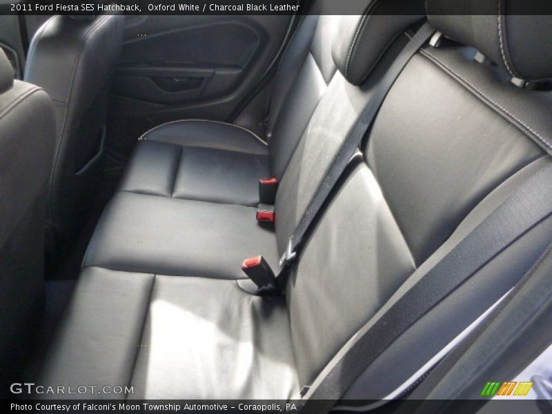 Oxford White / Charcoal Black Leather 2011 Ford Fiesta SES Hatchback