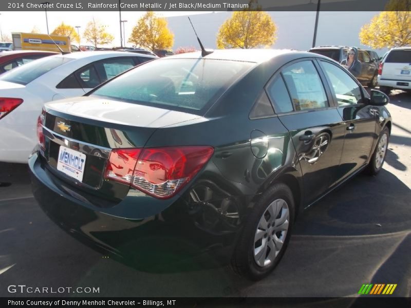 Rainforest Green Metallic / Jet Black/Medium Titanium 2014 Chevrolet Cruze LS