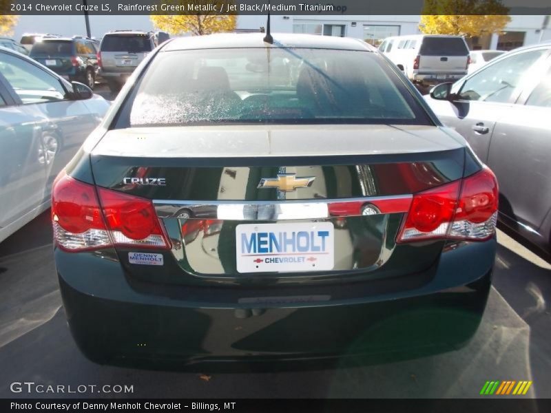 Rainforest Green Metallic / Jet Black/Medium Titanium 2014 Chevrolet Cruze LS