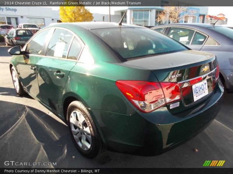Rainforest Green Metallic / Jet Black/Medium Titanium 2014 Chevrolet Cruze LS