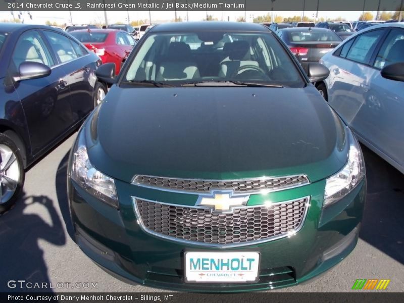 Rainforest Green Metallic / Jet Black/Medium Titanium 2014 Chevrolet Cruze LS