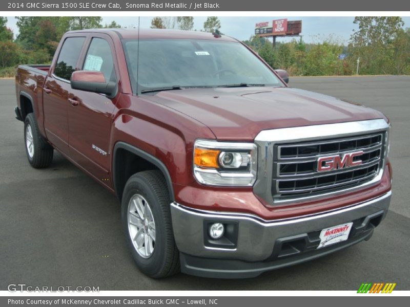 Sonoma Red Metallic / Jet Black 2014 GMC Sierra 1500 SLE Crew Cab