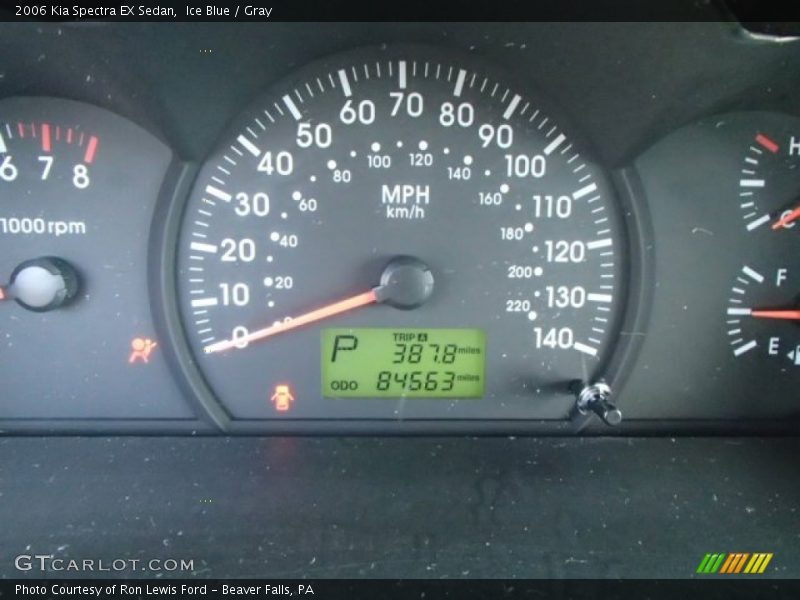 Ice Blue / Gray 2006 Kia Spectra EX Sedan