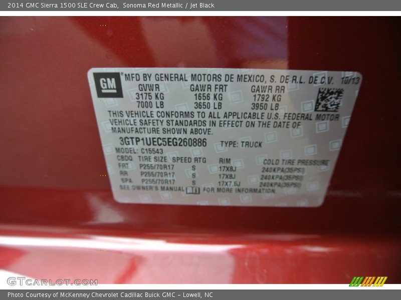 Sonoma Red Metallic / Jet Black 2014 GMC Sierra 1500 SLE Crew Cab