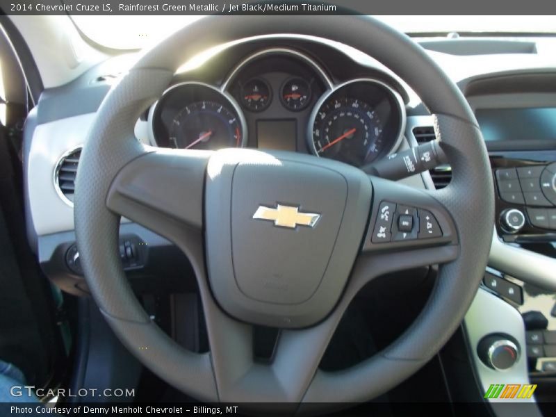 Rainforest Green Metallic / Jet Black/Medium Titanium 2014 Chevrolet Cruze LS