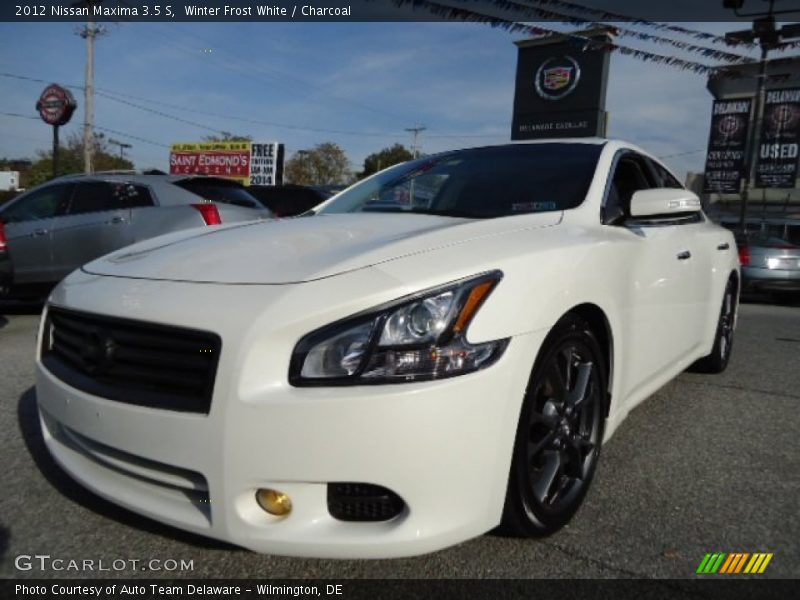 Winter Frost White / Charcoal 2012 Nissan Maxima 3.5 S