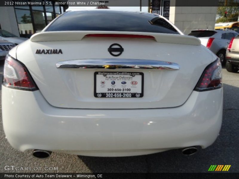Winter Frost White / Charcoal 2012 Nissan Maxima 3.5 S