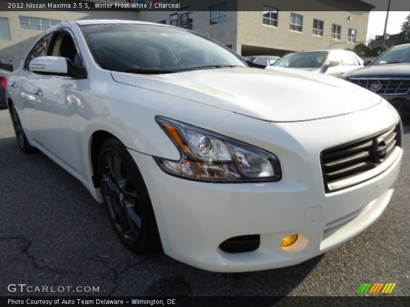 Winter Frost White / Charcoal 2012 Nissan Maxima 3.5 S