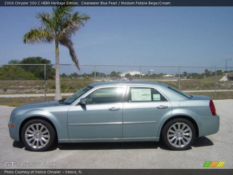 Clearwater Blue Pearl / Medium Pebble Beige/Cream 2009 Chrysler 300 C HEMI Heritage Edition