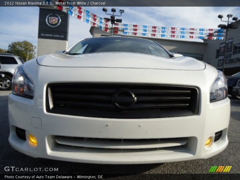 Winter Frost White / Charcoal 2012 Nissan Maxima 3.5 S