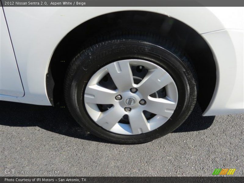 Aspen White / Beige 2012 Nissan Sentra 2.0