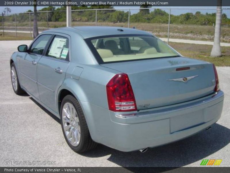 Clearwater Blue Pearl / Medium Pebble Beige/Cream 2009 Chrysler 300 C HEMI Heritage Edition