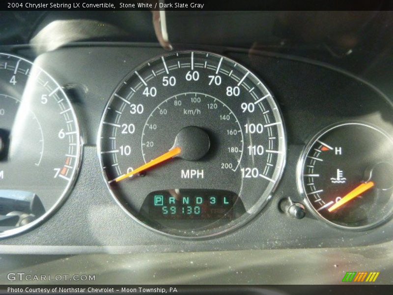 Stone White / Dark Slate Gray 2004 Chrysler Sebring LX Convertible