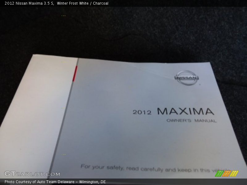 Winter Frost White / Charcoal 2012 Nissan Maxima 3.5 S