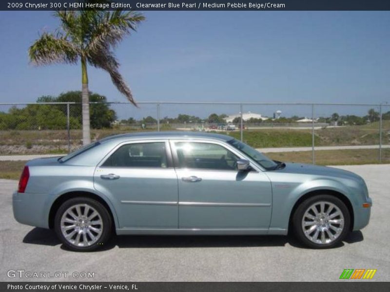 Clearwater Blue Pearl / Medium Pebble Beige/Cream 2009 Chrysler 300 C HEMI Heritage Edition