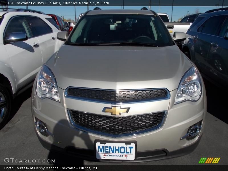 Silver Ice Metallic / Jet Black 2014 Chevrolet Equinox LTZ AWD