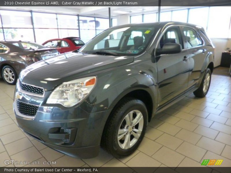 Cyber Gray Metallic / Jet Black/Light Titanium 2010 Chevrolet Equinox LS AWD