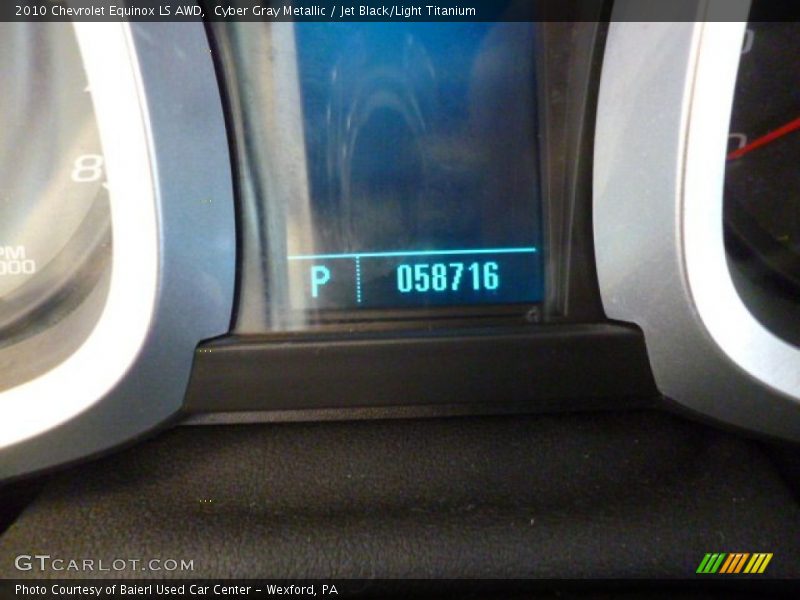 Cyber Gray Metallic / Jet Black/Light Titanium 2010 Chevrolet Equinox LS AWD