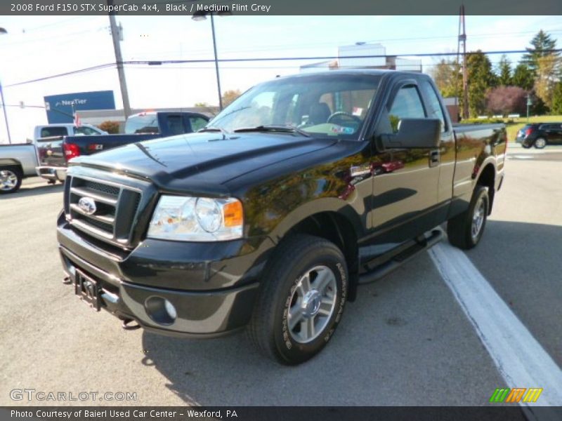 Black / Medium Flint Grey 2008 Ford F150 STX SuperCab 4x4
