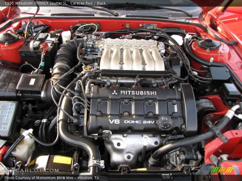 Caracas Red / Black 1995 Mitsubishi 3000GT Spyder SL