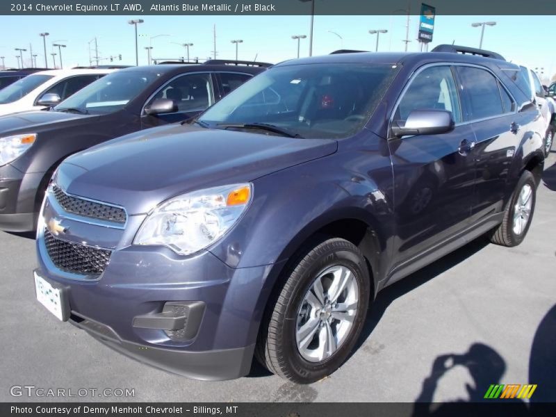 Atlantis Blue Metallic / Jet Black 2014 Chevrolet Equinox LT AWD