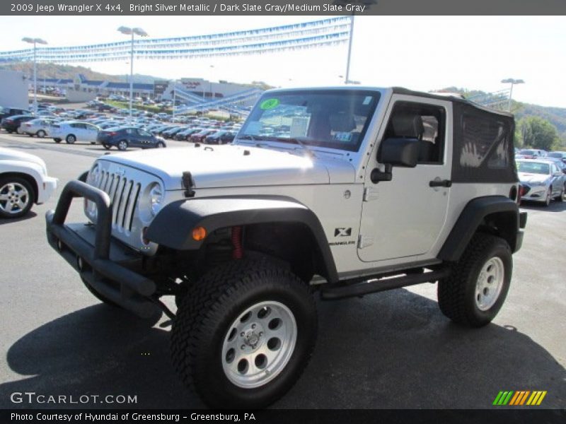 Bright Silver Metallic / Dark Slate Gray/Medium Slate Gray 2009 Jeep Wrangler X 4x4