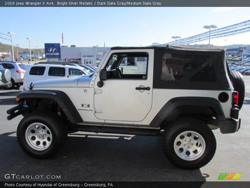 Bright Silver Metallic / Dark Slate Gray/Medium Slate Gray 2009 Jeep Wrangler X 4x4