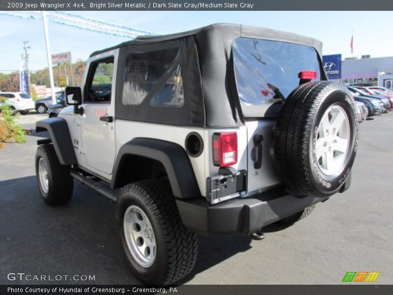 Bright Silver Metallic / Dark Slate Gray/Medium Slate Gray 2009 Jeep Wrangler X 4x4