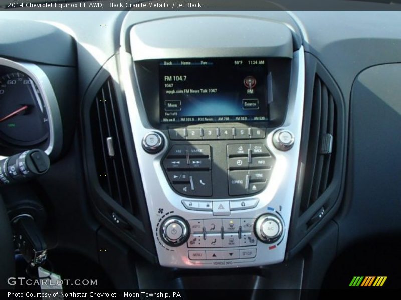Black Granite Metallic / Jet Black 2014 Chevrolet Equinox LT AWD