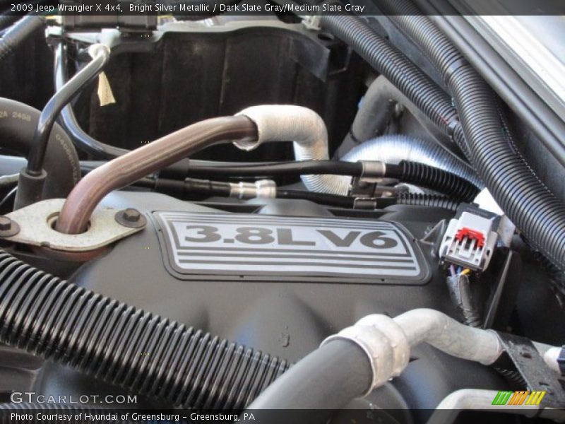 Bright Silver Metallic / Dark Slate Gray/Medium Slate Gray 2009 Jeep Wrangler X 4x4