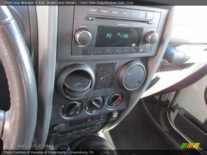 Bright Silver Metallic / Dark Slate Gray/Medium Slate Gray 2009 Jeep Wrangler X 4x4