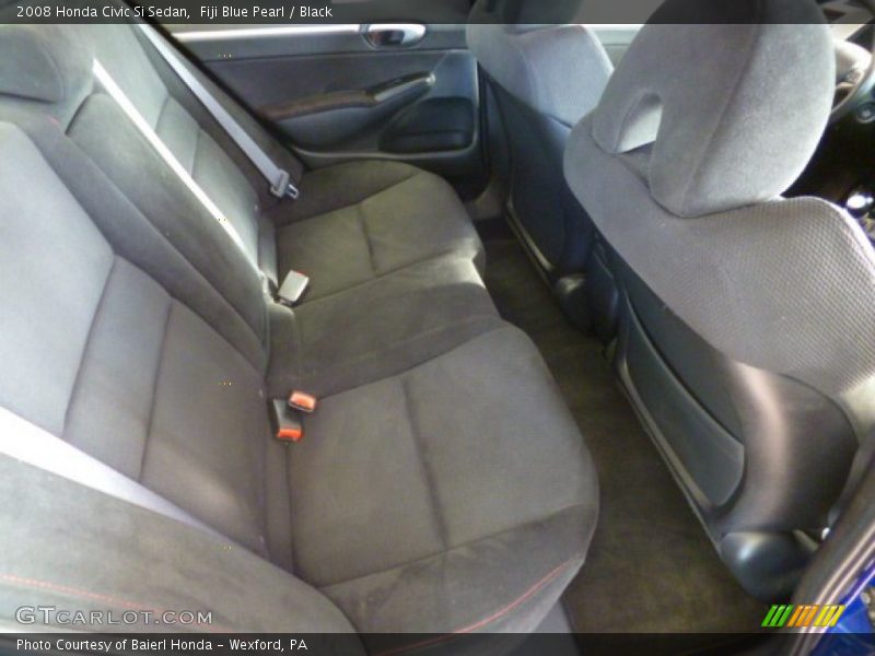 Fiji Blue Pearl / Black 2008 Honda Civic Si Sedan