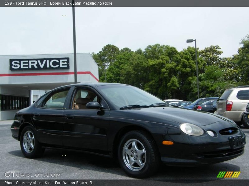 Ebony Black Satin Metallic / Saddle 1997 Ford Taurus SHO