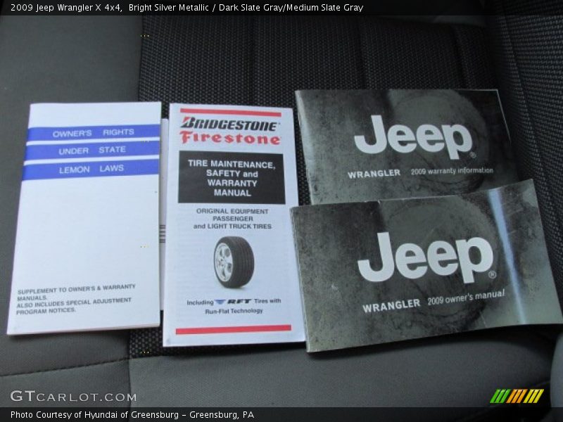 Bright Silver Metallic / Dark Slate Gray/Medium Slate Gray 2009 Jeep Wrangler X 4x4