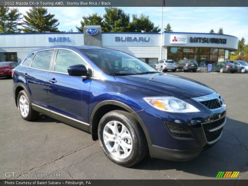 Stormy Blue Mica / Black 2012 Mazda CX-9 Touring AWD