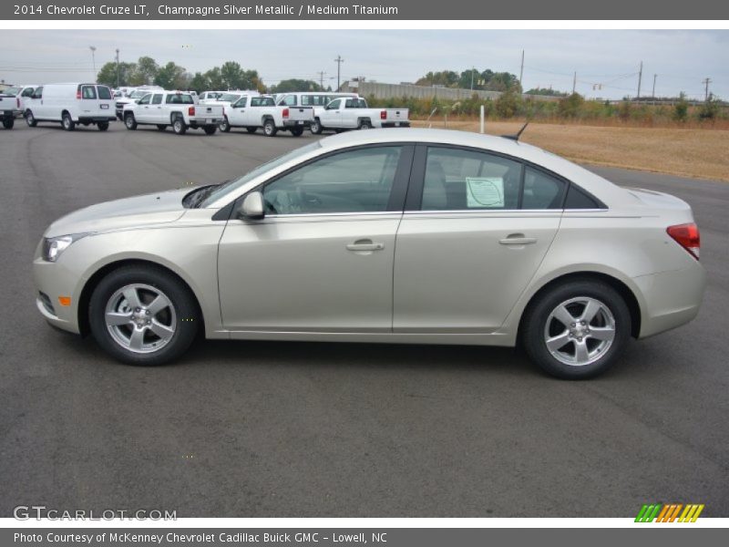 Champagne Silver Metallic / Medium Titanium 2014 Chevrolet Cruze LT