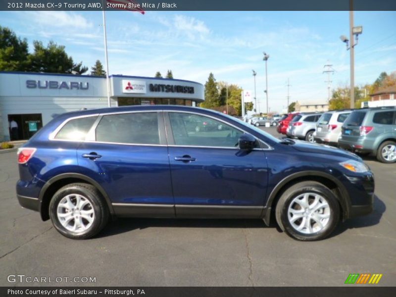 Stormy Blue Mica / Black 2012 Mazda CX-9 Touring AWD
