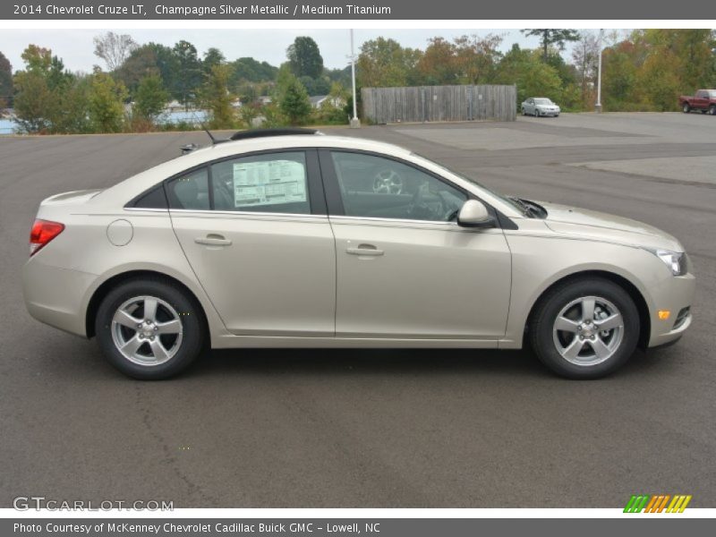 Champagne Silver Metallic / Medium Titanium 2014 Chevrolet Cruze LT