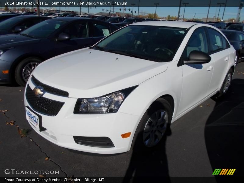 Summit White / Jet Black/Medium Titanium 2014 Chevrolet Cruze LS