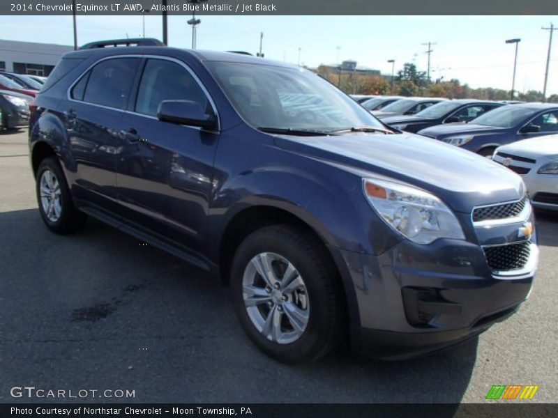 Atlantis Blue Metallic / Jet Black 2014 Chevrolet Equinox LT AWD