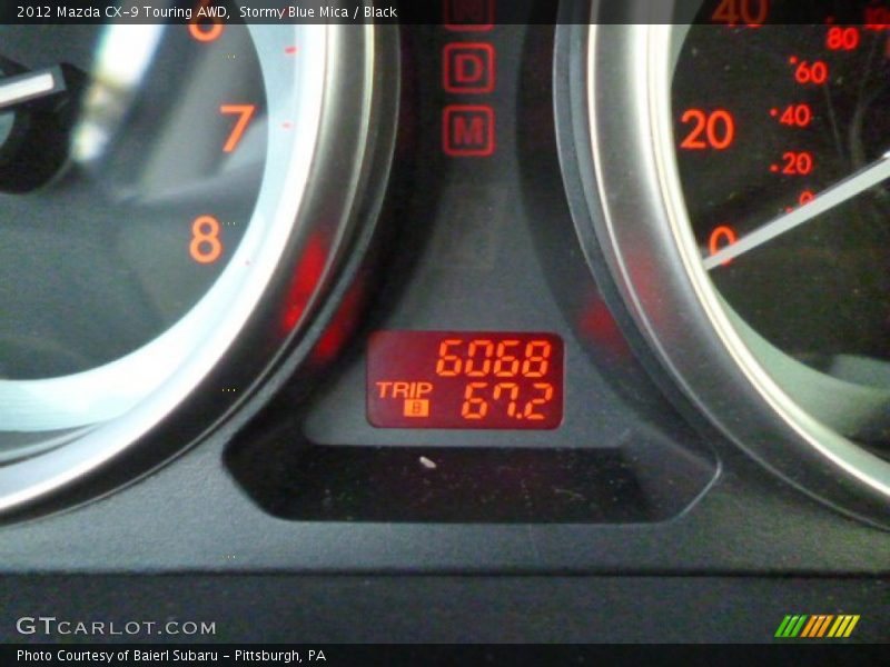Stormy Blue Mica / Black 2012 Mazda CX-9 Touring AWD